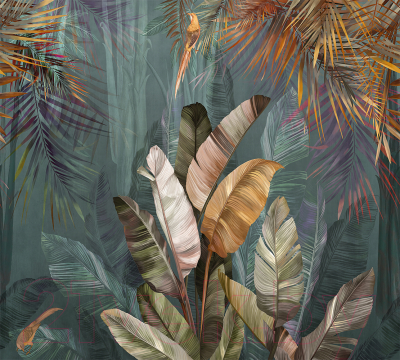 Фотообои листовые Vimala 3D Банановые листья 2 (270x300)