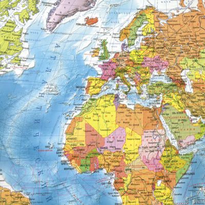 Настенная карта Brauberg Политическая карта мира / 112381