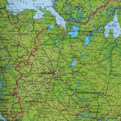 Настенная карта Brauberg Физическая карта России / 112392