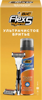 

Набор косметики для бритья Bic, Flex 5 Hybrid cтанок+2 кассеты+Пена для бритья Комфорт Алоэ Вера