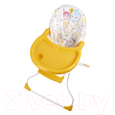 Стульчик для кормления Polini Kids Малышарики 152 Солнечный день / 0002467-04 (желтый)