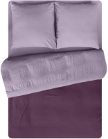 Комплект постельного белья Amore Mio Мако-сатин Топаз Микрофибра Евро / 23531 (брусника/сиреневый) - 