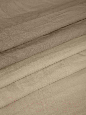 Комплект постельного белья Amore Mio Мако-сатин Опал Микрофибра Евро / 23529 (коричневый/бежевый)
