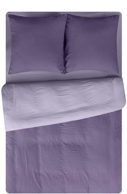 Комплект постельного белья Amore Mio Мако-сатин Аметист Микрофибра Евро / 23520 (сиреневый/фиолетовый)