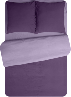 Комплект постельного белья Amore Mio Мако-сатин Гранат Микрофибра Евро / 23524 (фиолетовый/сиреневый) - 