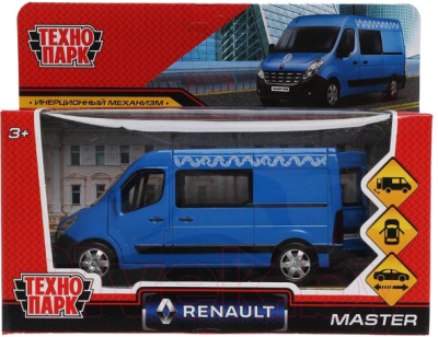 Автомобиль игрушечный Технопарк Renault Master Микроавтобус / MASTER-14MOS-BU