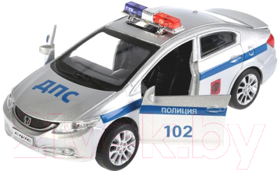 Автомобиль игрушечный Технопарк Honda Civic Полиция / CIVIC-P