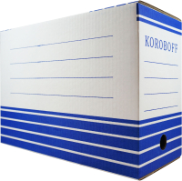 Коробка архивная Koroboff оф150бел (белый/синий) - 