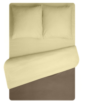 Комплект постельного белья Amore Mio Сатин однотонный Praline 2сп / 24914 (светло-коричневый/желтый) - 