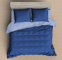 Комплект постельного белья Amore Mio Мако-сатин Лазурит Микрофибра 2сп / 23497 (синий) - 