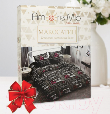 Комплект постельного белья Amore Mio Мако-сатин Morning Микрофибра 2сп / 93221 (серый)