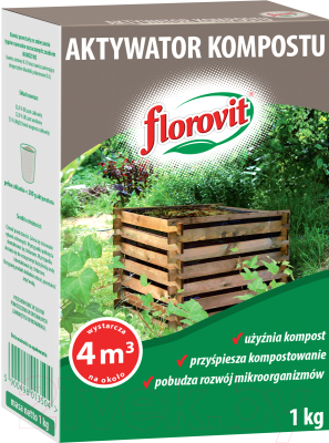 Удобрение Florovit Активатор компоста (коробка, граннулированный, 1кг)