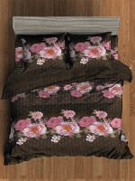 Комплект постельного белья Amore Mio Мако-сатин Mythical Микрофибра 2сп / 23784 (коричневый/розовый) - 