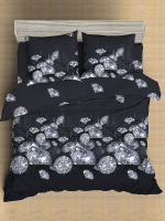 Комплект постельного белья Amore Mio Мако-сатин Black Микрофибра 2сп / 93796 (черный) - 