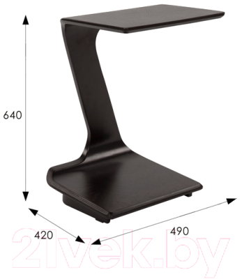 Приставной столик Мебелик Неро (венге структура)