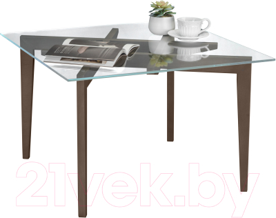 Журнальный столик Мебелик Рилле 442 (шимо/прозрачное)