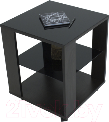 Журнальный столик Мебелик BeautyStyle 6 (венге/стекло черное)