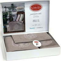 

Набор полотенец Karven, Pastel Portre махра 50x90/70x140/30x50 / HS1671v3