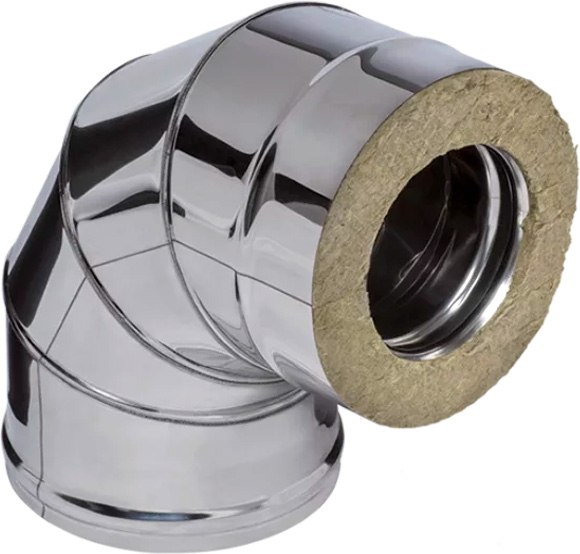 Поворот дымохода Ferrum 90° 430/0.5мм Ф100x200 / f4201