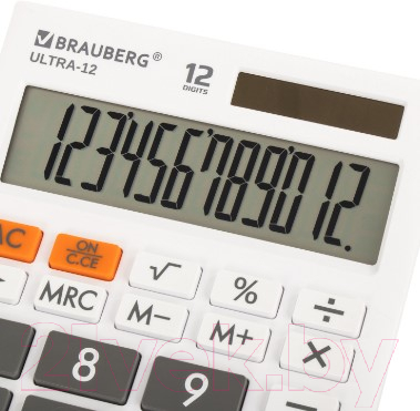 Калькулятор Brauberg Ultra-12-WT / 250496 (белый)