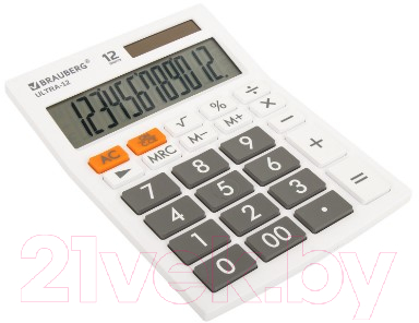 Калькулятор Brauberg Ultra-12-WT / 250496 (белый)