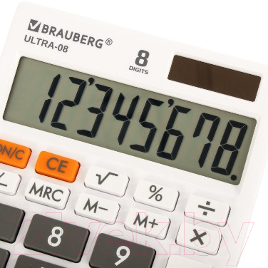 Калькулятор Brauberg Ultra-08-WT / 250512 (белый)