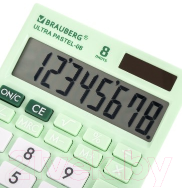 Калькулятор Brauberg Ultra Pastel-08-LG / 250515 (мятный)