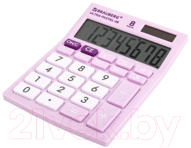 Калькулятор Brauberg Ultra Pastel-08-PR / 250516 (сиреневый)