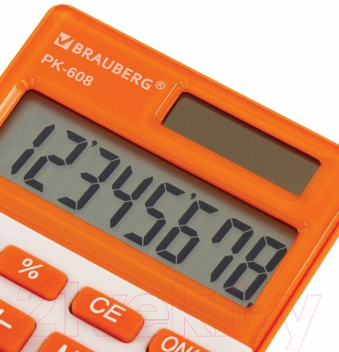 Калькулятор Brauberg PK-608-RG / 250522 (оранжевый)
