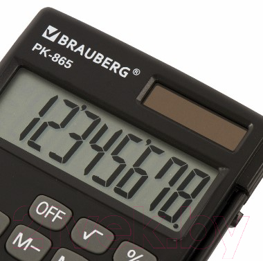 Калькулятор Brauberg PK-865-BK / 250524 (черный)