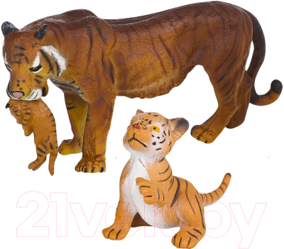 Набор фигурок коллекционных Masai Mara Мир диких животных. Семья тигров / MM211-106