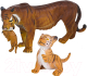 Набор фигурок коллекционных Masai Mara Мир диких животных. Семья тигров / MM211-106 - 