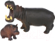 Набор фигурок коллекционных Masai Mara Мир диких животных. Семья бегемотов / MM211-111 - 