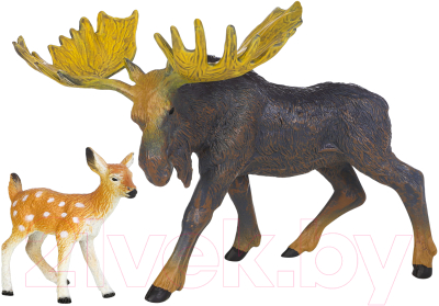 Набор фигурок коллекционных Masai Mara Мир диких животных. Семья оленей / MM211-114