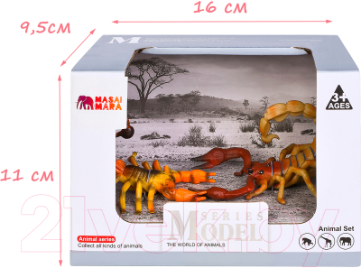 Набор фигурок коллекционных Masai Mara Мир диких животных. Семья скорпионов / MM211-141
