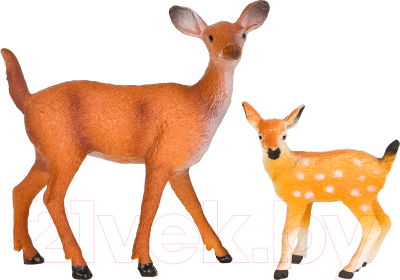 Набор фигурок коллекционных Masai Mara Мир диких животных. Семья оленей / MM211-147