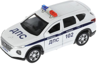 Автомобиль игрушечный Технопарк Hyundai Santafe Полиция / SANTAFE2-12SLPOL-WH - 