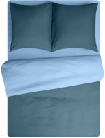 Комплект постельного белья Amore Mio Мако-сатин Lyudmila Микрофибра 1.5сп / 22241 (бирюзовый/голубой) - 