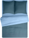 Комплект постельного белья Amore Mio Мако-сатин Lyudmila Микрофибра 1.5сп / 22241 (бирюзовый/голубой) - 