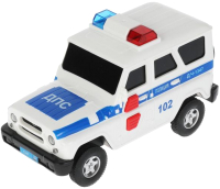 Автомобиль игрушечный Технопарк UAZ Hunter Полиция / HUNTERBLACK-15PLPOL-WH - 