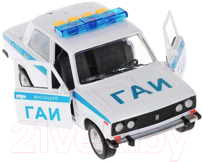 Автомобиль игрушечный Технопарк ВАЗ-2106 Милиция / LADA2106-22PLPOL-WH