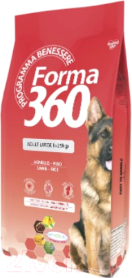 Сухой корм для собак Pet360 Forma 360 Dog Adult Large ягненок/рис / 104611 (12кг)