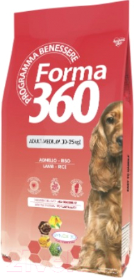 Сухой корм для собак Pet360 Forma 360 Dog Adult Medium ягненок/рис / 104608 (12кг)