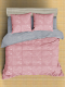 Комплект постельного белья Amore Mio Мако-сатин Heart Микрофибра 1.5сп / 93066 (серый/розовый) - 