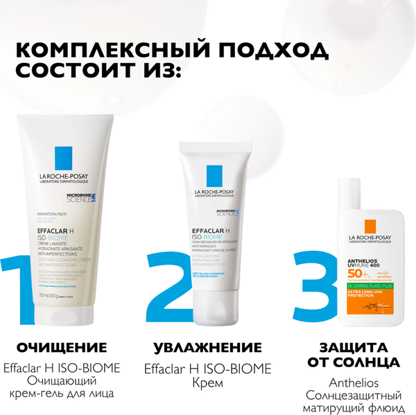 Гель для умывания La Roche-Posay Effaclar H Iso-Biome (200мл)