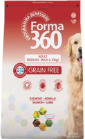Сухой корм для собак Pet360 Forma 360 Dog Grain Free Adult Medium/Maxi лосось/ягненок (12кг) - 