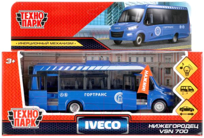 Автобус игрушечный Технопарк Iveco Daily / DAILY-15SLCIT-BU