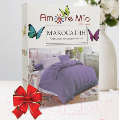 Комплект постельного белья Amore Mio Мако-сатин Allegra Микрофибра 1.5сп / 22226 (сиреневый/фиолетовый)