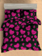 Комплект постельного белья Amore Mio Мако-сатин Core Микрофибра 1.5сп / 93093 (черный/розовый) - 