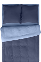 Комплект постельного белья Amore Mio Мако-сатин Сапфир Микрофибра 1.5сп / 23492 (синий/голубой) - 